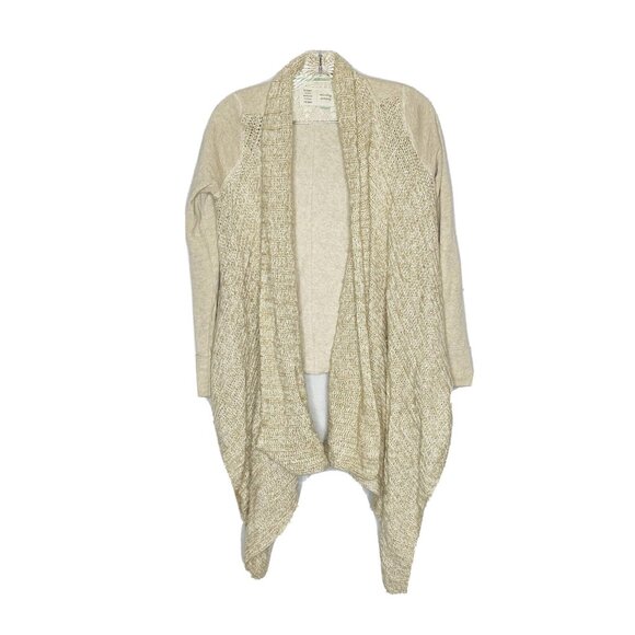 Anthropologie Sweaters - Saturday Sunday Anthropologie Khaki Waterfall Open Front Cardigan XS